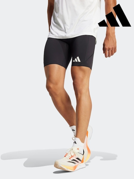 adidas Black Adizero Running Short Pocket Leggings (F19925) | AED379