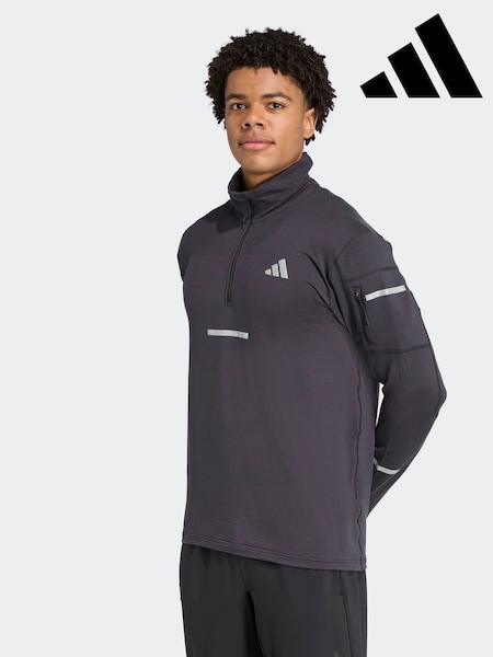 adidas Black Running Half Zip Sweatshirt (F19927) | €113
