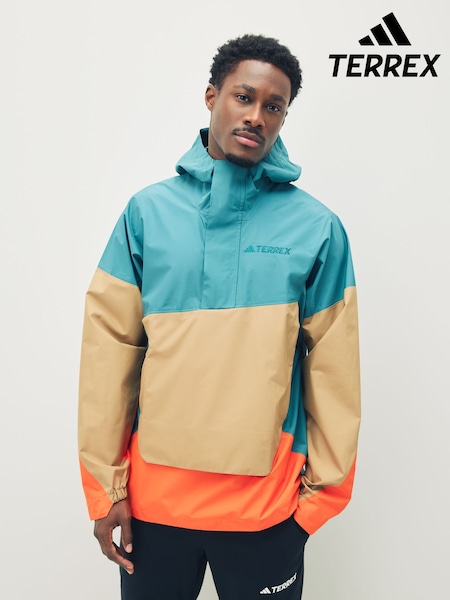 adidas Terrex Brown/Orange Terrex Xploric 2.5L Climaproof Anorak (F19929) | €214