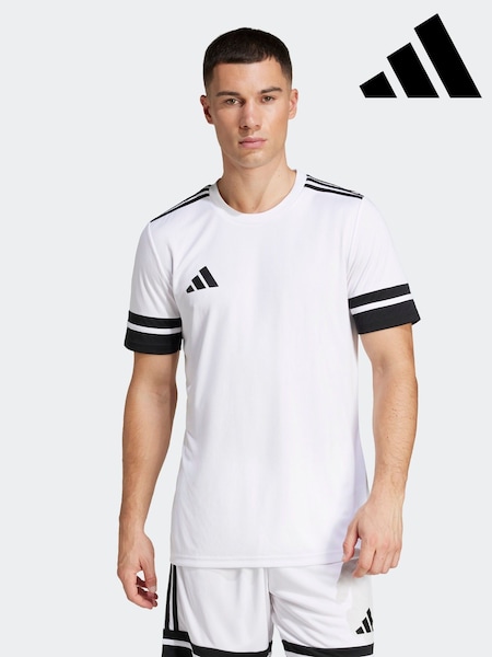 adidas White Squadra 25 Jersey T-Shirt (F19939) | R$ 195