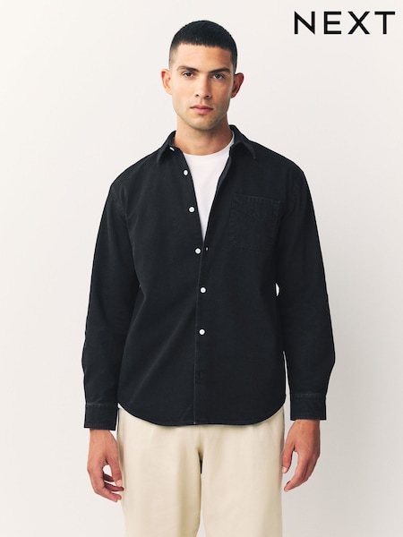 Black Long Sleeve Denim Shirt (F19950) | €40