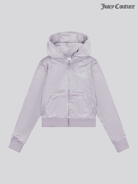 Juicy Couture Grey Girls Mini Diamante Zip Hoodie (F20101) | 346 QAR - 416 QAR