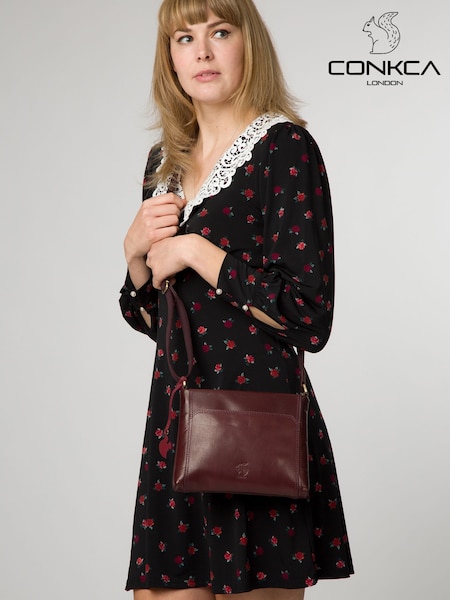 Lila - Conkca 'blossom' Leather Cross-body Bag (F20128) | kr820