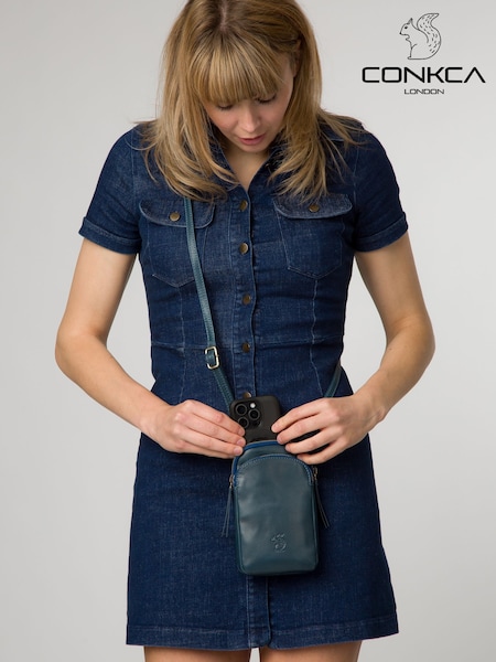 'Leia' Leather Cross-Body Phone Bag (F20130) | $68