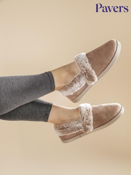 שמנת - Pavers Warm Lined Memory Foam Slippers (F20134) | ‏126‏₪