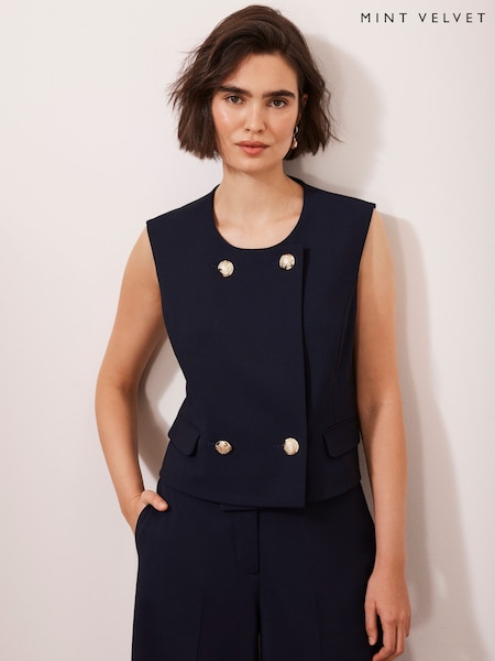 Mint Velvet Button Detail Waistcoat (F20174) | 170 €