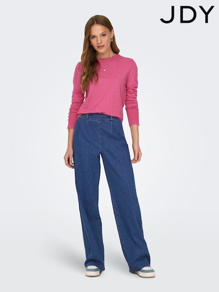 JDY Navy Blue Wide Leg Jeans (F20224) | ₪176