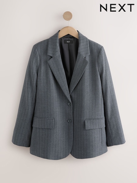 Grey Stripe Single Breasted Blazer (F20266) | 2,526 UAH