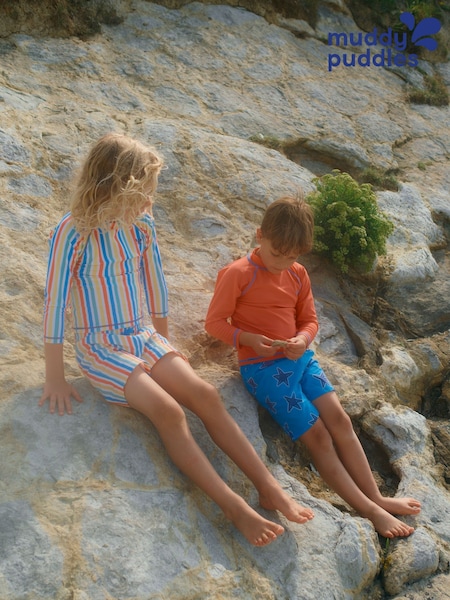 Muddy Puddles Blue UV Protective Swim Shorts (F20318) | ₪75