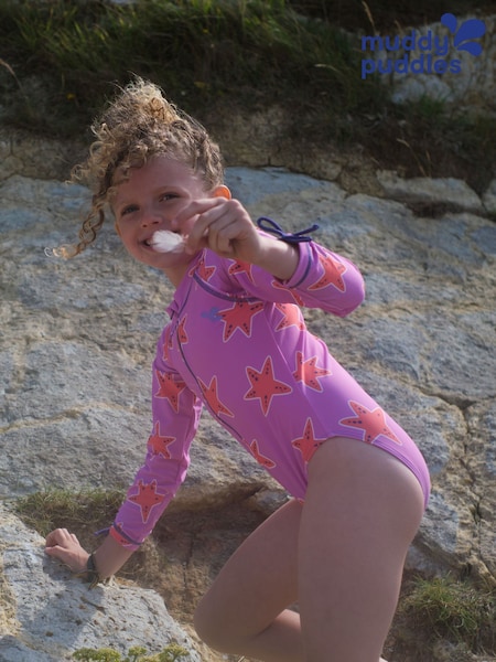 Muddy Puddles Pink UV Protective Swimsuit (F20341) | €40