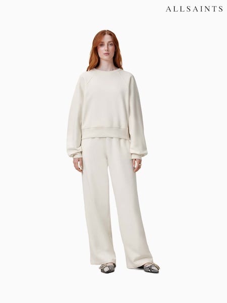 AllSaints White VIN Haven 100% Organic Cotton Sweatpants (F20370) | R$ 980