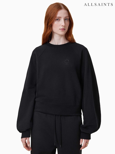 AllSaints Black Dani Haven 100% Organic Cotton Sweater (F20411) | €172