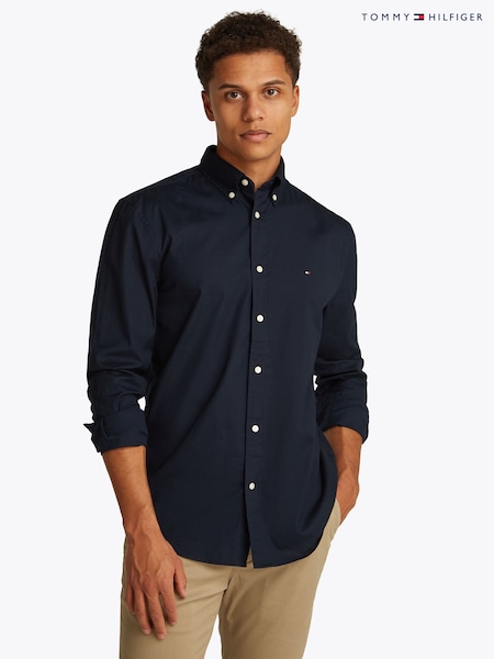 Tommy Hilfiger Blue 100% Cotton Core Flex Poplin Shirt (F20549) | €99