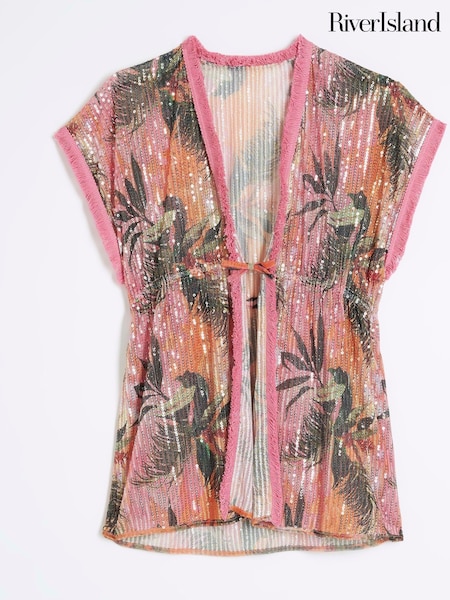 River Island Girls Orchid Embellished Kaftan (F20552) | €35