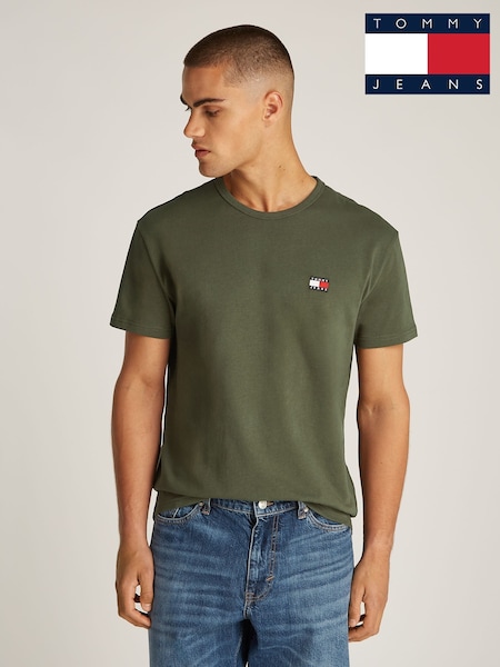 Зелений - Tommy Jeans стандартний крій Badge 100% Cotton футболки (F20555) | 2 103 грн