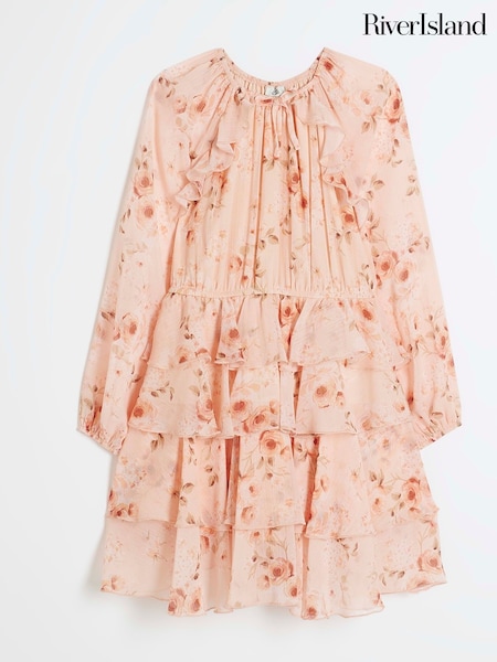 River Island Girls Floral Print Chiffon Dress (F20560) | ‏197 ر.س.‏
