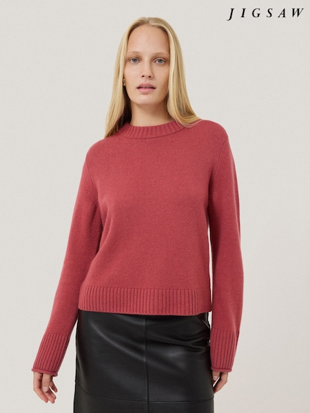 Jigsaw Pink Wool Cashmere Blend Jumper (F20645) | €76