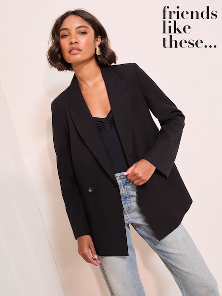 Friends Like These Black Premium Double Breasted Blazer (F20647) | €77