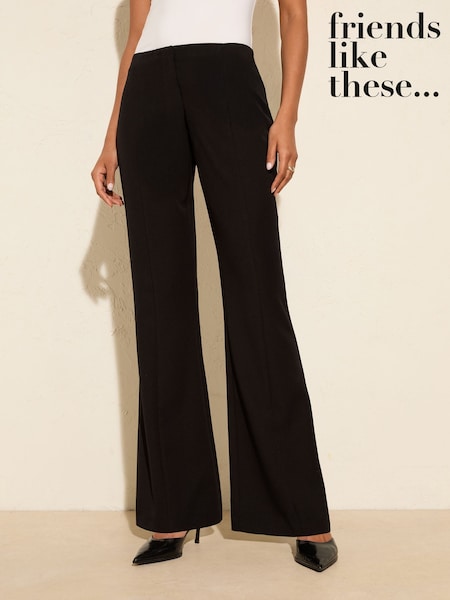 Friends Like These Black Premium Bootcut Seam Detail Tailored Trousers (F20655) | €47