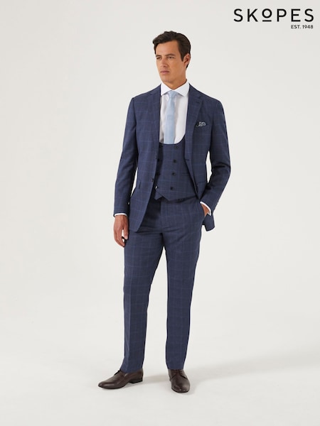 Skopes Blue Slim Fit Anello Check Suit Jacket (F20672) | €156