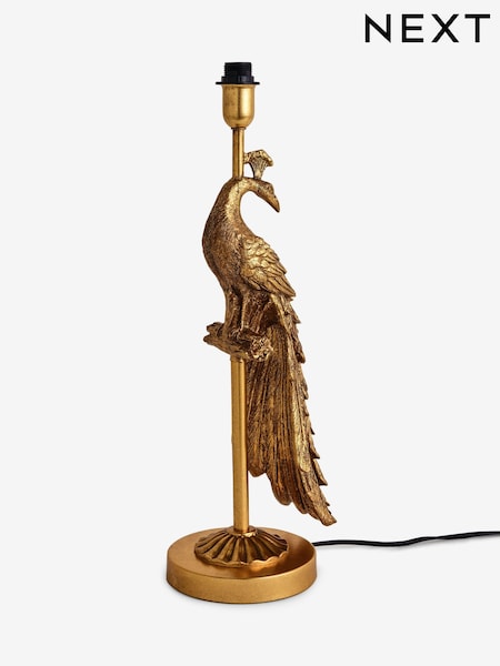 Brass Peacock Table Lamp Base (F20709) | €86
