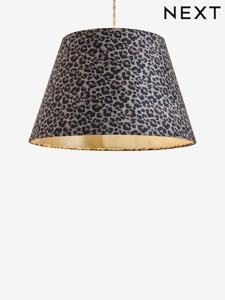 Black Leopard Print Easy Fit Pendant Lamp Shade (F20711) | €59