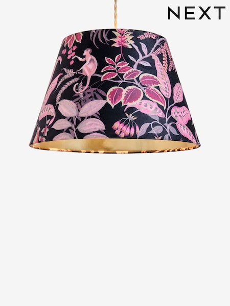 Purple Dark Floral Print Easy Fit Pendant Lamp Shade (F20713) | €57