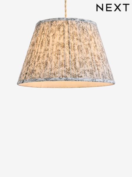 Black/White Easy Fit Country Floral Print Pendant Lamp Shade (F20724) | €59
