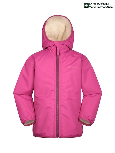 Mountain Warehouse Pink Robin Kids Water Resistant Borg Lined Jacket (F20782) | €37