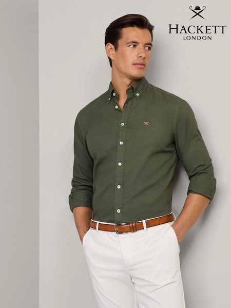 ירוק - Hackett Slim Fit Oxford Shirt (F20821) | ‏503‏₪