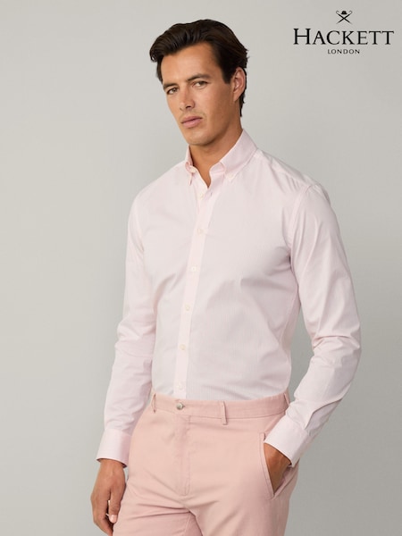 Strip Button Down Shirt With Embroidered Logo (F20846) | R$ 1,085