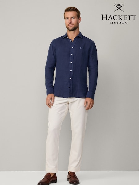 Hackett Tailored Fit Linen Shirt (F20849) | ₪654