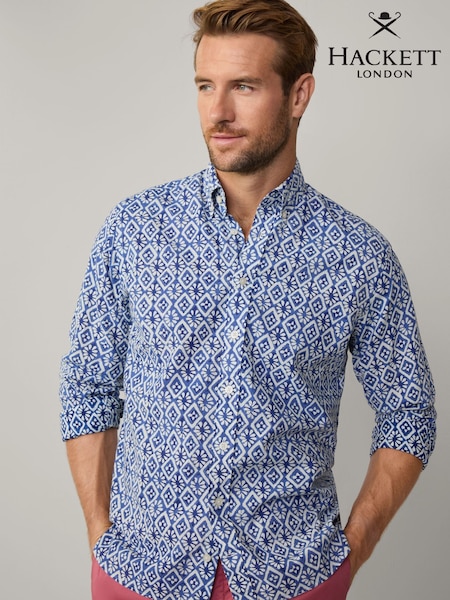 Batik Print Lightweight Cotton Shirt (F20853) | €184