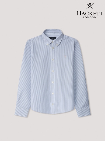 Синий - Hackett Bengal Striped Oxford Shirt (F20862) | €73