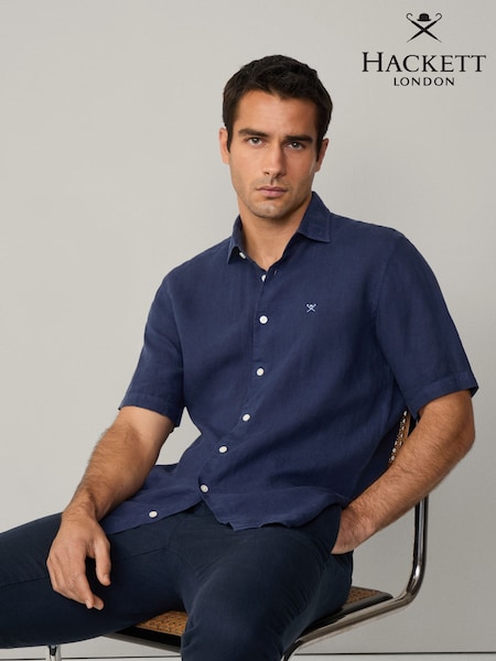 Garment Dye Linen Short Sleeve Shirt (F20863) | €159