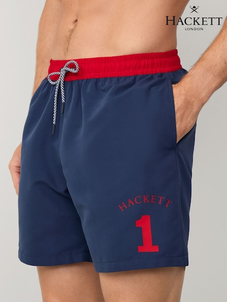 Blau - Heritage Swim Shorts With Number Logo (F20870) | 115 €