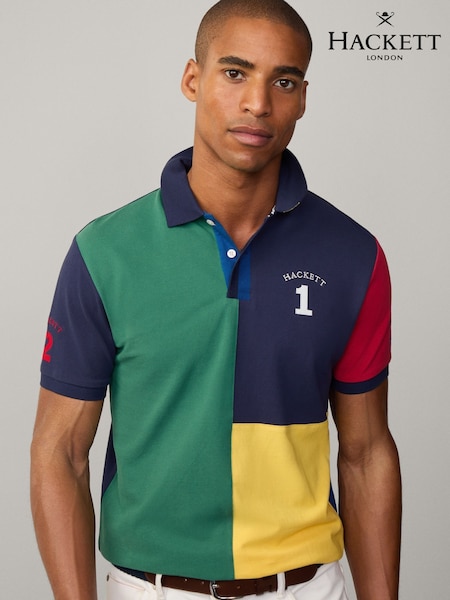 ירוק - Hackett Classic Fit Heritage Piqué Polo (F20892) | ‏654‏₪