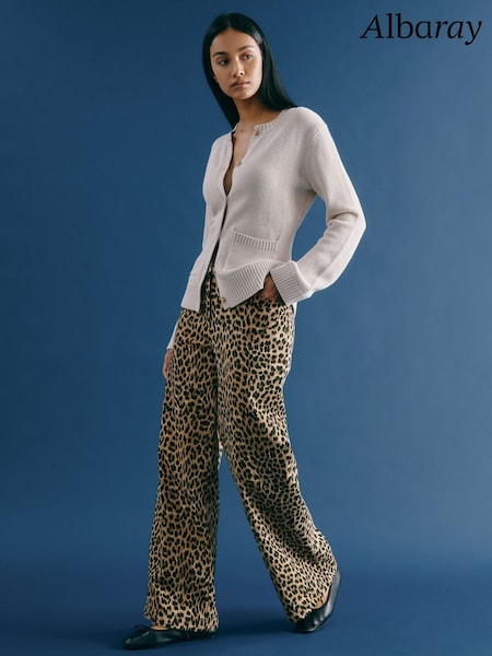 Albaray Animal Twill Brown Trousers (F20958) | €113