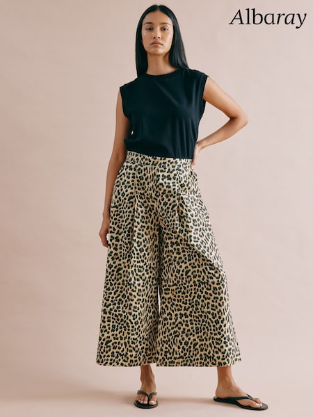 Albaray Animal Brown 100% Cotton Cullottes (F20977) | €101
