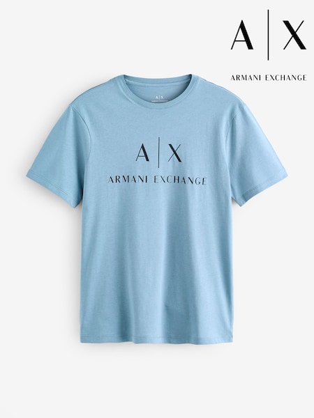 Azul - Armani Exchange Regular Fit Logo T-Shirt (F21044) | 62 €