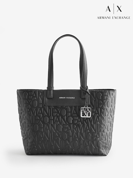 Armani Exchange Logo Black Tote Bag (F21049) | €186