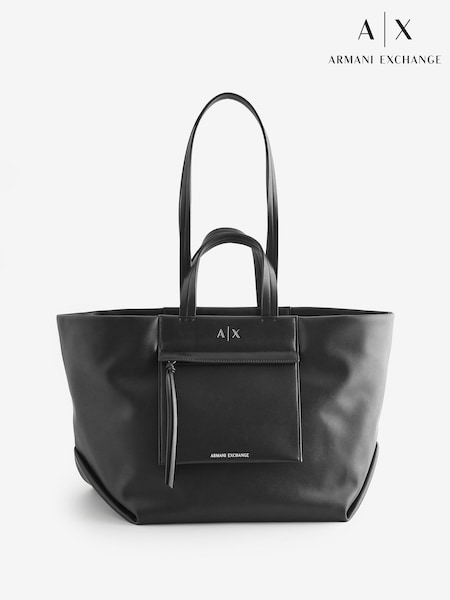 Armani Exchange Logo Black Tote Bag (F21054) | €258