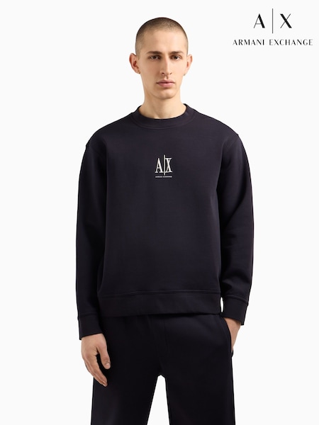 Armani Exchange Regular Fit Logo Sweat Top Jumper (F21062) | €133