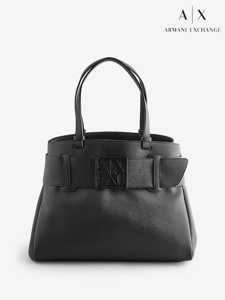 Armani Exchange Logo Black Tote Bag (F21066) | €258