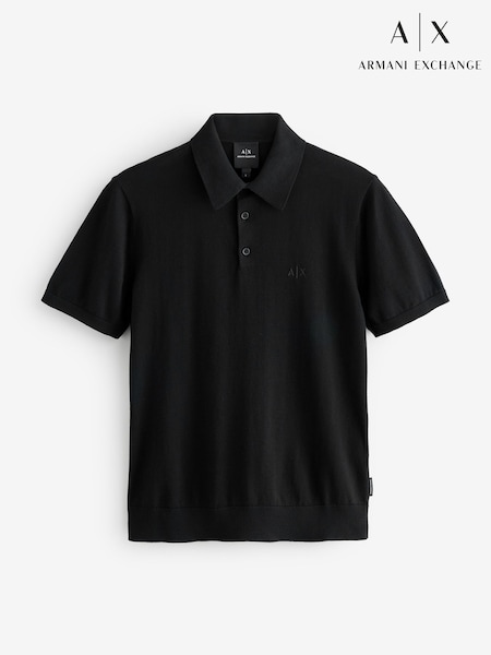 Armani Exchange Regular Fit Logo Knitted Polo Shirt (F21067) | €143