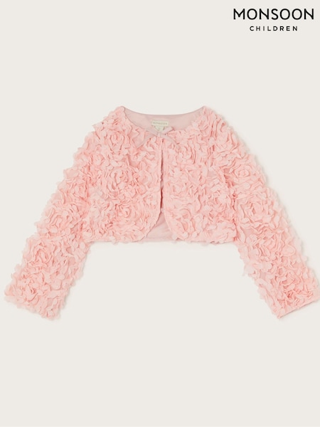 Monsoon Pink 3D Rose Cropped Jacket (F21109) | €42 - €47