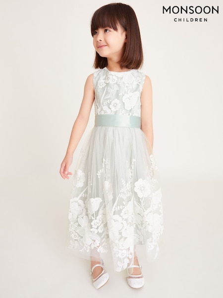 Monsoon Green Alicia Embroidered Lace Maxi Dress (F21114) | AED412 - AED448