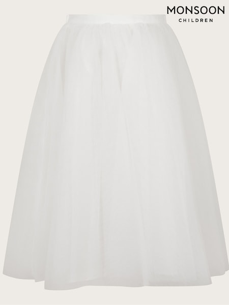 Monsoon White Anna Bridesmaid Maxi Skirt (F21115) | kr428 - kr485