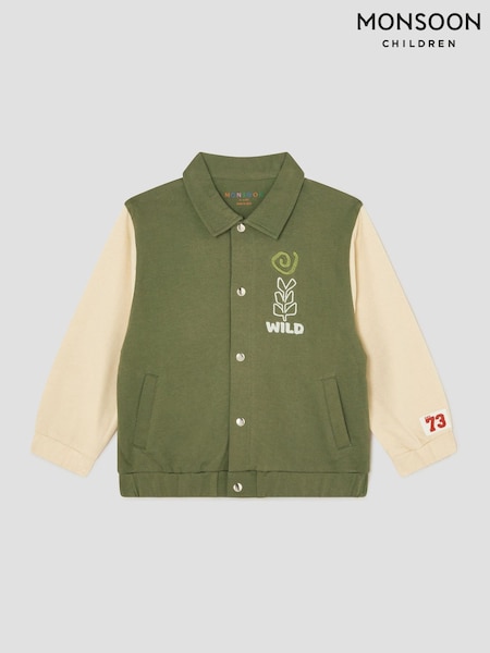 Monsoon Green Wild 100% Cotton Bomber Jacket (F21121) | €50 - €64