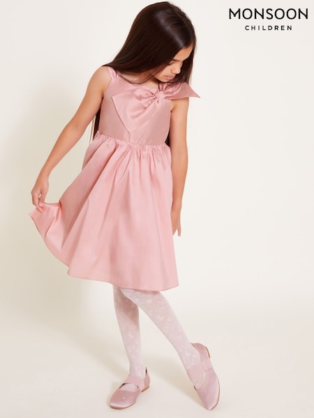 Monsoon Freya Bow Detail Taffeta Dress (F21139) | ‏284 د.إ.‏ - ‏ 313‏ د.إ.